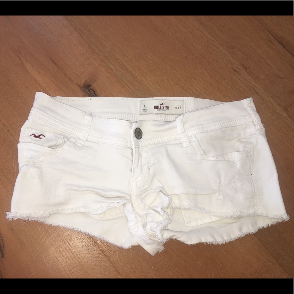 Hollister White Jean Shorts